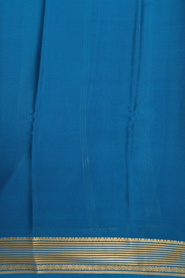 Mysore Silk Saree In Yellow With Floral Design