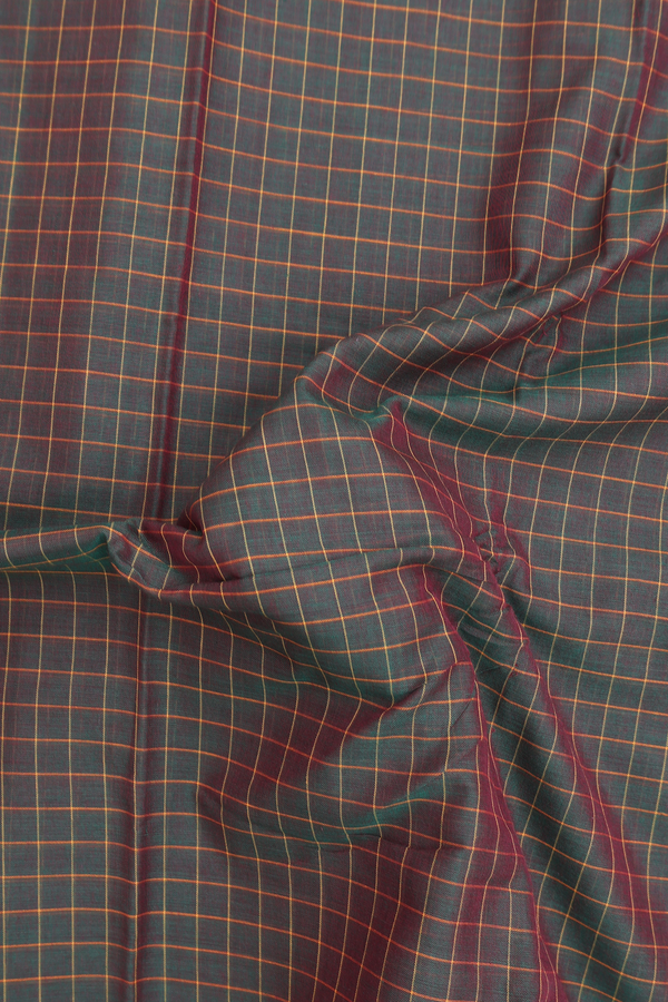 Narayanpet Cotton Saree In Manthulir With Checks Design