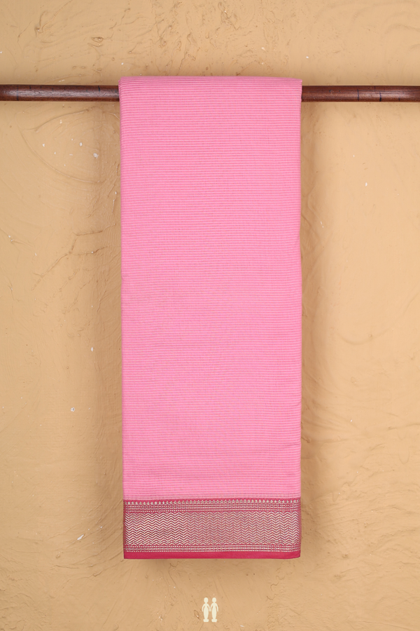 Narayanpet Cotton Saree In Pink With Stripes Design