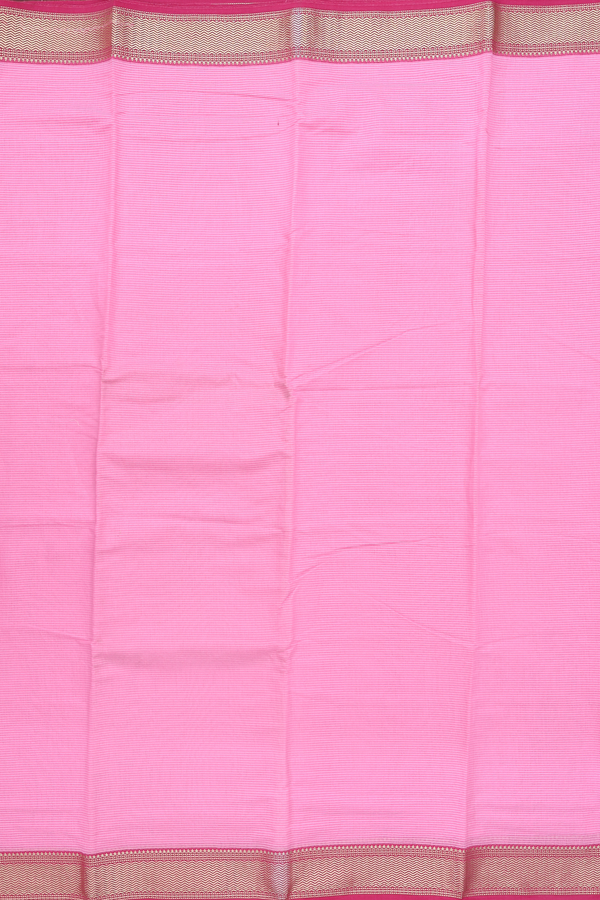 Narayanpet Cotton Saree In Pink With Stripes Design