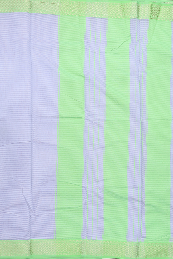 Narayanpet Cotton Saree In Powder Blue With Stripes Design