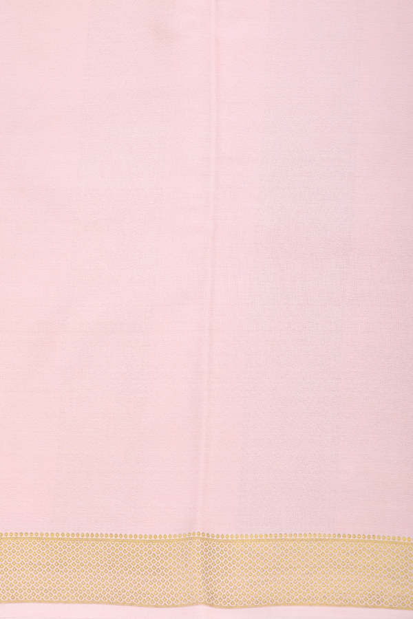 Mysore Silk Saree In Pink And Purple With Half And Half Design