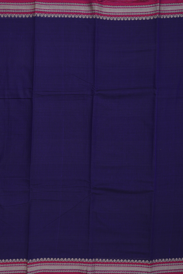 Narayanpet Cotton Saree In Regal Purple With Contrast Border
