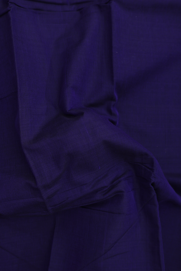 Narayanpet Cotton Saree In Regal Purple With Contrast Border