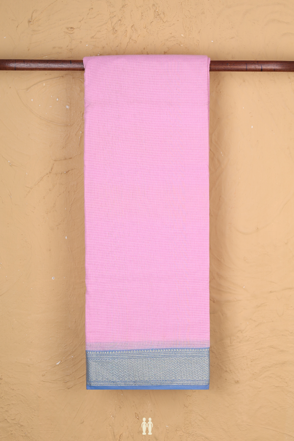 Narayanpet Cotton Saree In Pink With Stripes Design