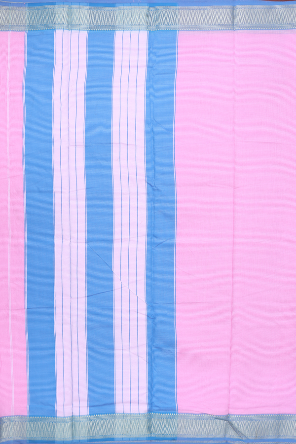 Narayanpet Cotton Saree In Pink With Stripes Design