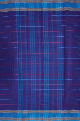 Neli Threadwork Design Royal Blue Chettinadu Cotton Saree