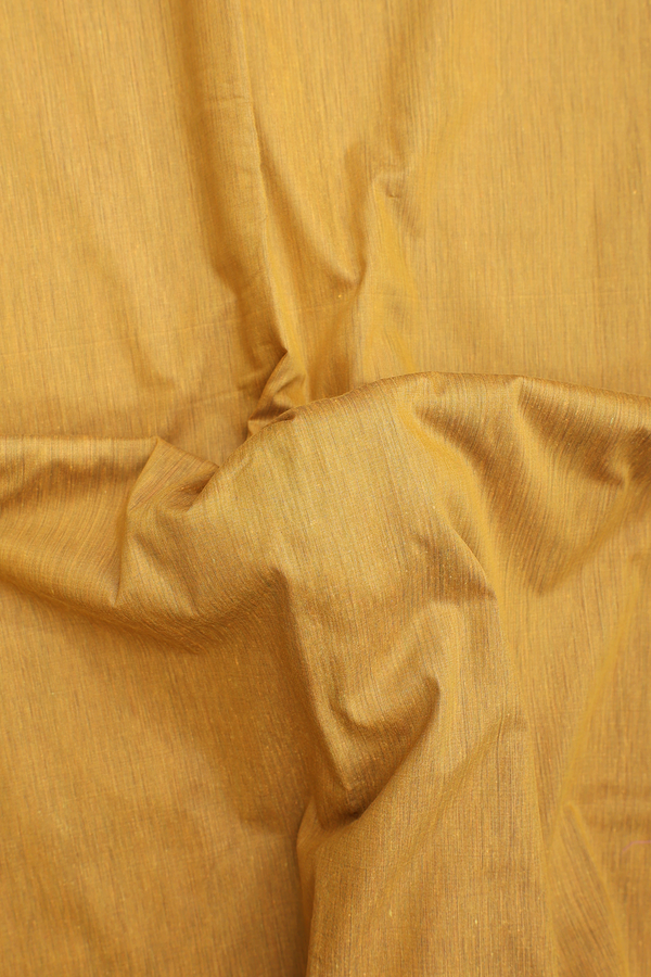Nine Yards Apoorva Cotton Golden Yellow With Contrast Border