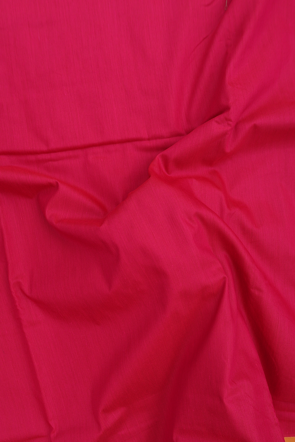 Nine Yards Apoorva Cotton Saree Rani Pink With Contrast Border