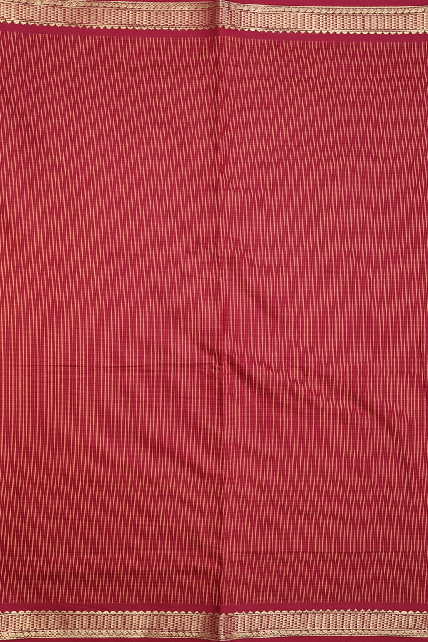 Nine Yards Apoorva Cotton In Red With Checks Design