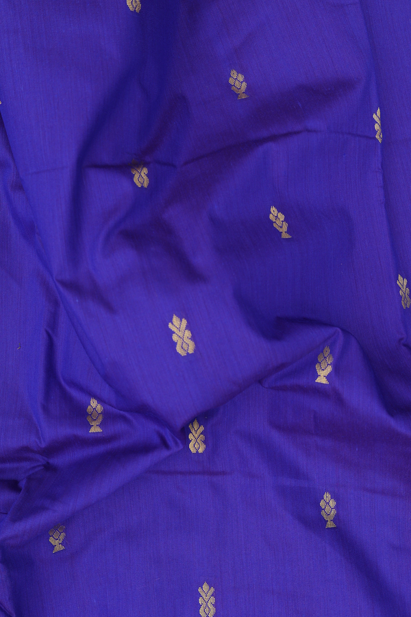 Nine Yards Apoorva Cotton saree In Blue With Floral Buttas