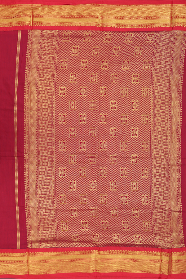 Nine Yards Apoorva Cotton saree In Blue With Floral Buttas