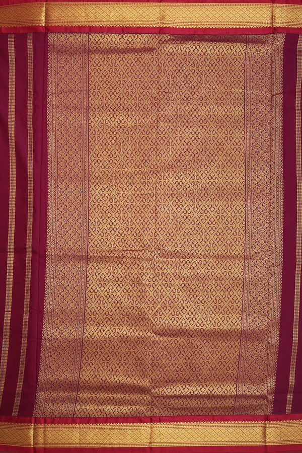 Nine Yards Apoorva Cotton In Royal Blue With Zari Buttas
