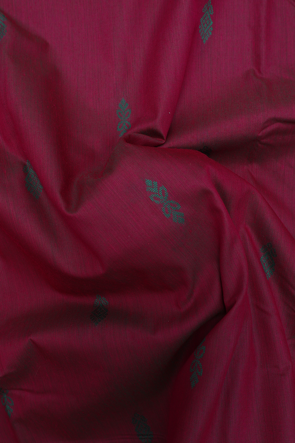 Nine Yards Apoorva Cotton Saree Dual Tone With Threadwork Buttas