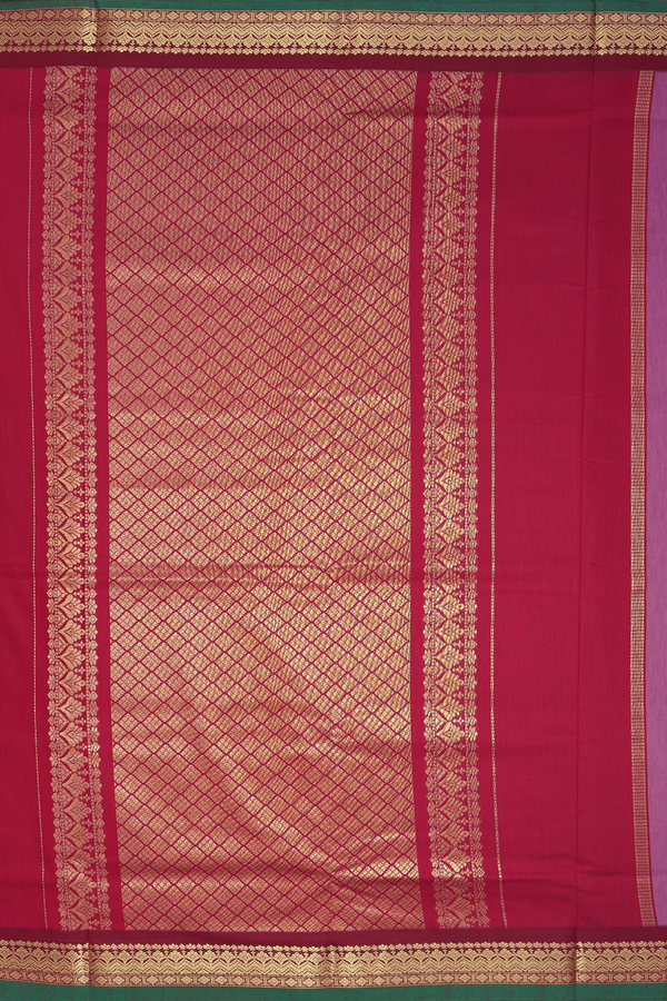 Nine Yards Apoorva Cotton Saree Dusty Purple With Zari Buttas
