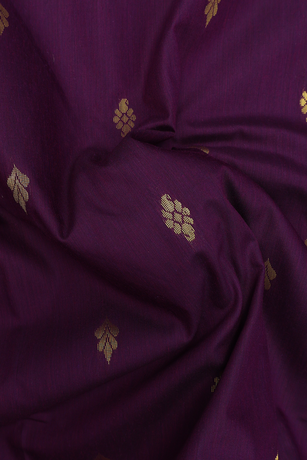 Nine Yards Apoorva Cotton Saree In Purple With Floral Buttas
