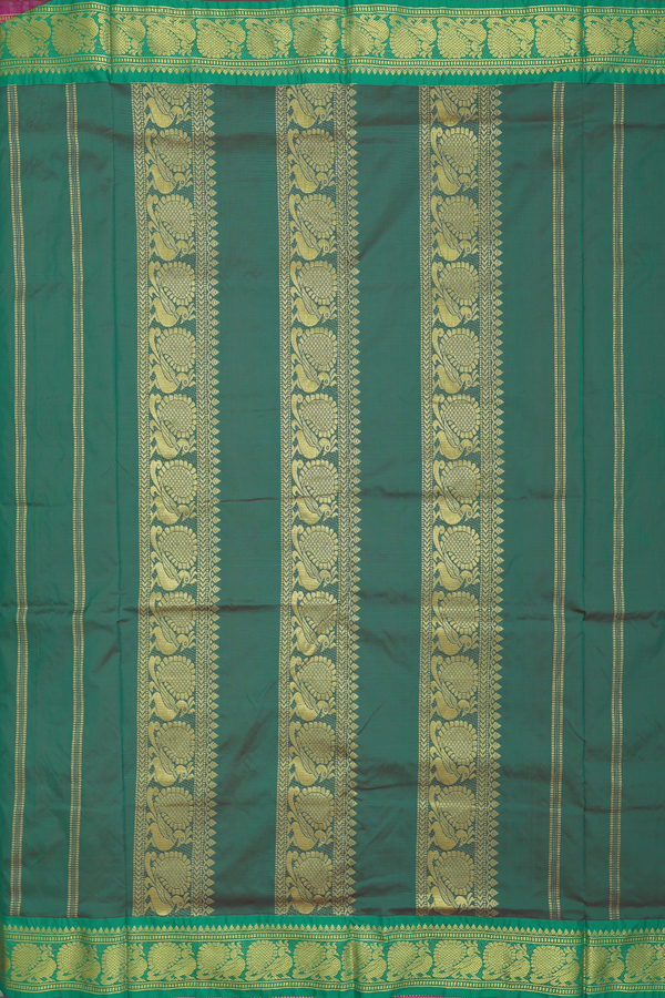 Nine Yards Apoorva Cotton Saree Pink With Peacock Border