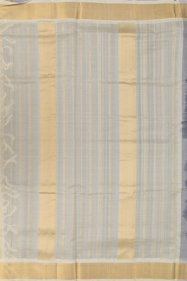 Nine Yards Silk Cotton Saree In Blue With Twill Weave Border
