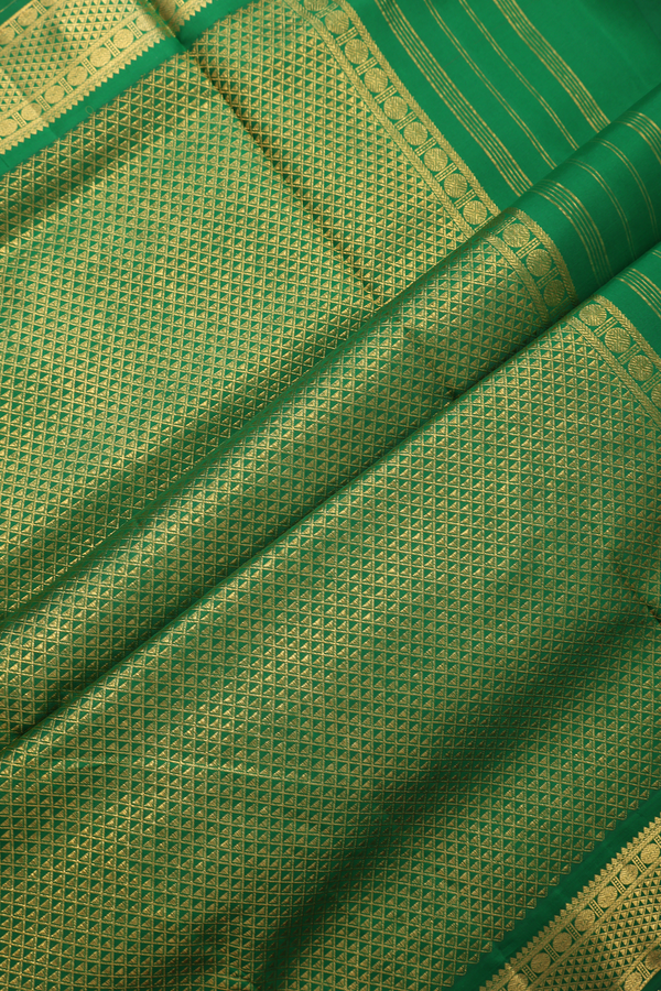 Nine Yards Silk Saree In Blush Red With Arai Maadam Border