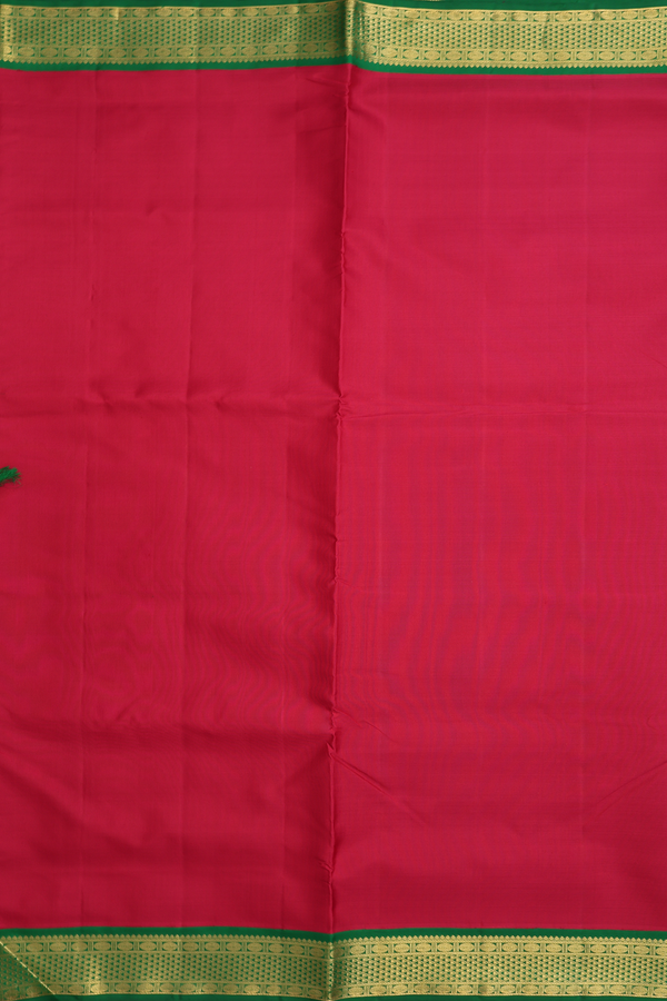 Nine Yards Silk Saree In Blush Red With Arai Maadam Border