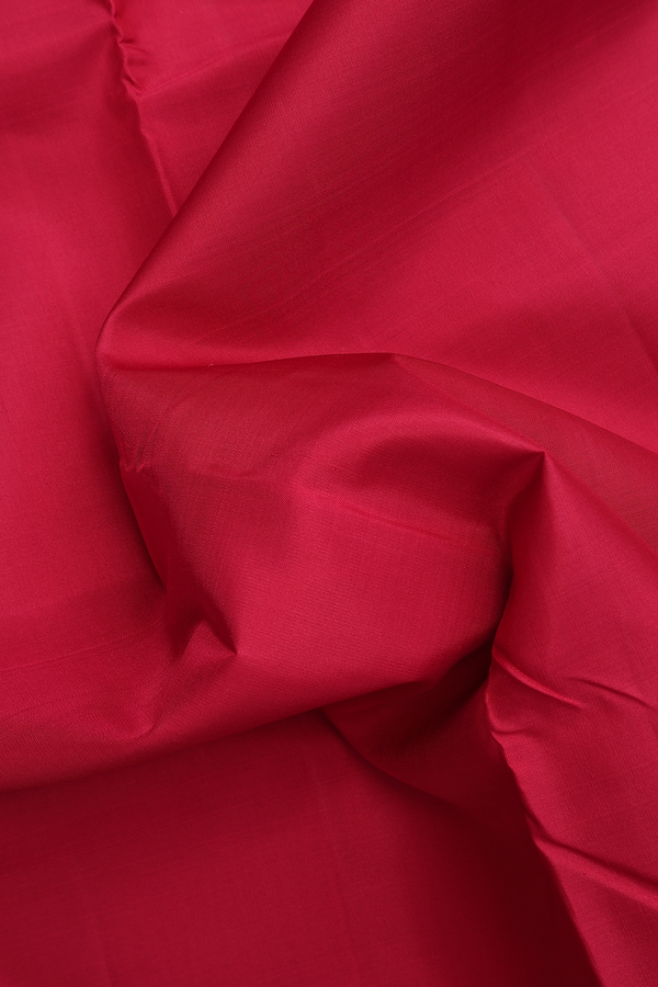 Nine Yards Silk Saree In Blush Red With Arai Maadam Border