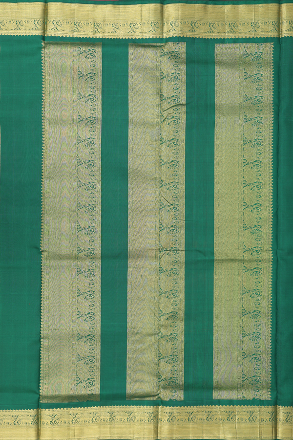 Nine Yards Silk Saree In Bright Orange With Checks Design