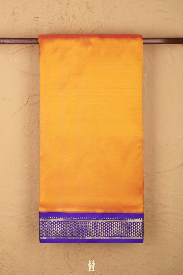 Nine Yards Silk Saree In Dual Tone With Arai Maadam Border