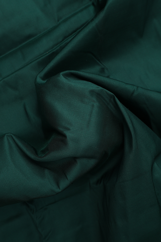 Nine Yards Silk Saree In Forest Green With Arai Maadam Border