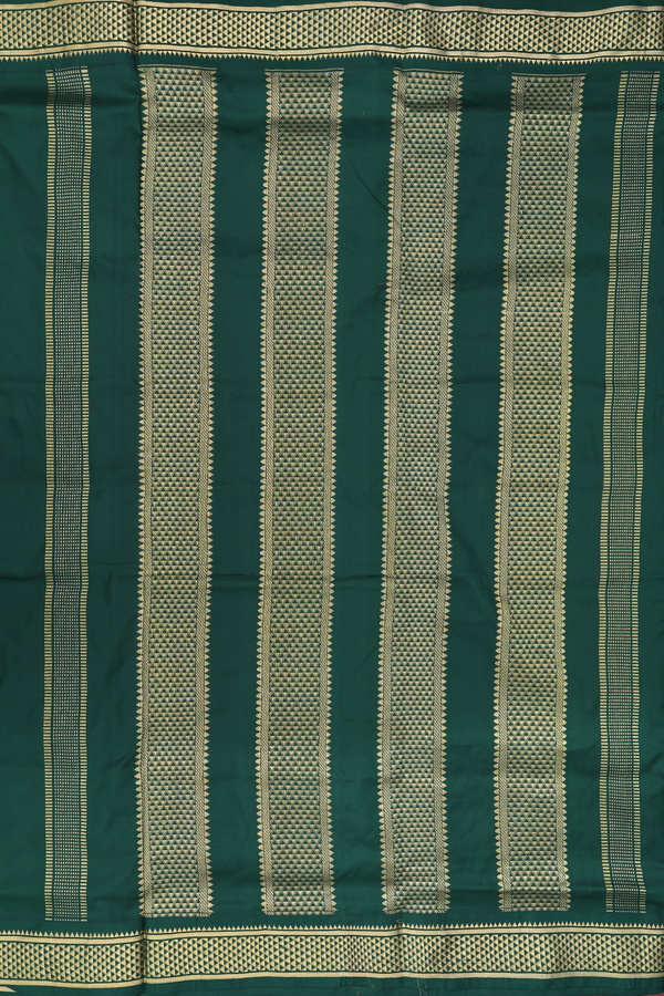 Nine Yards Silk Saree In Rani Pink With Contrast Border