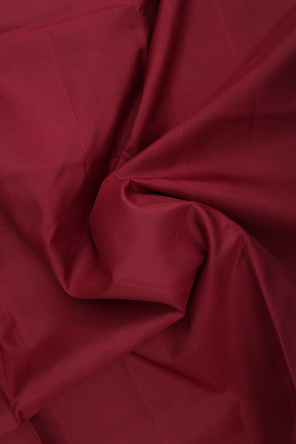 Nine Yards Silk Saree In Maroon With Zari Border