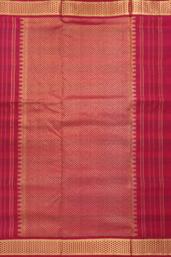 Nine Yards Silk Saree In Multicolor With Checks Design