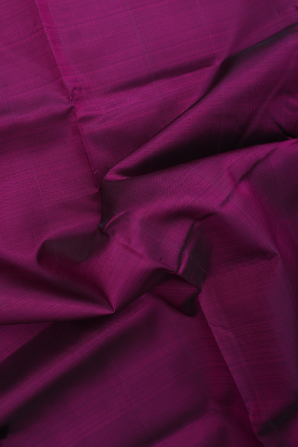 Nine Yards Silk Saree In Plum Purple With Twill Weave Border