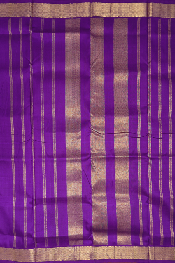 Nine Yards Silk Saree In Purple With Twill Weave Border