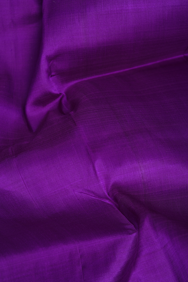 Nine Yards Silk Saree In Purple With Twill Weave Border