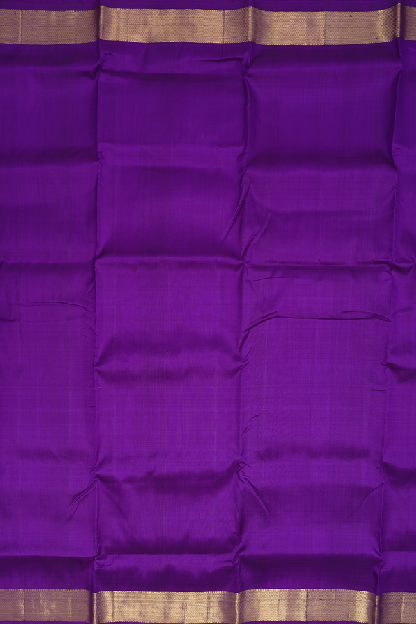 Nine Yards Silk Saree In Purple With Twill Weave Border