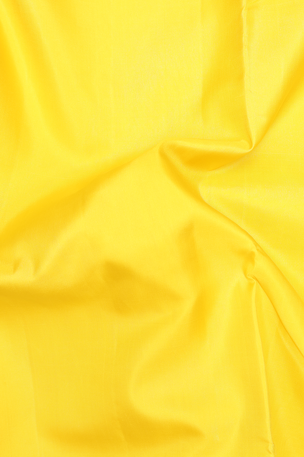 Nine Yards Silk Saree In Yellow With Contrast Border