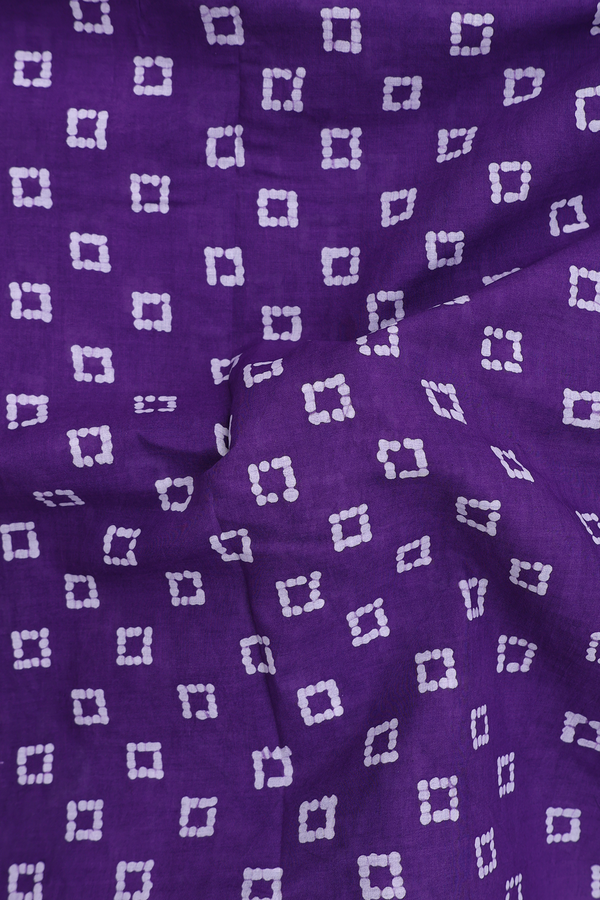 Nine Yards Sungudi Cotton Saree In Purple With Printed Buttas