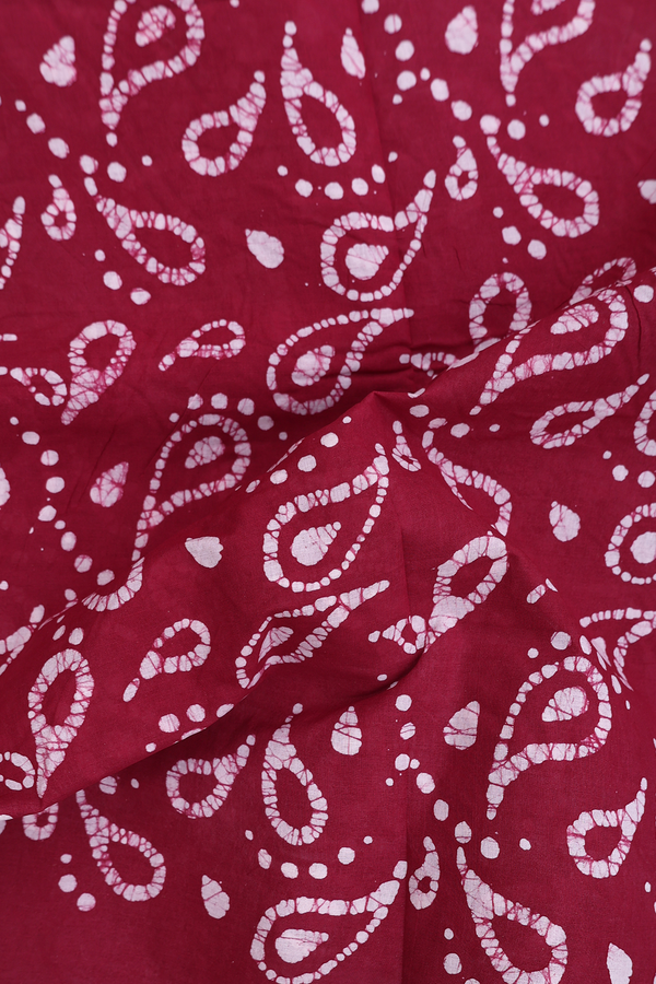 Nine Yards Sungudi Cotton Saree Mulberry With Printed Design