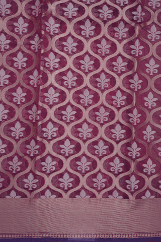 Ogee Design Burgundy Red Kota Cotton Saree