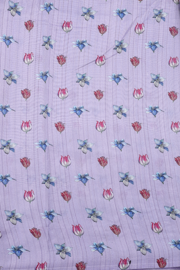 Organza Silk Saree In Multicolor With Embroidered Design