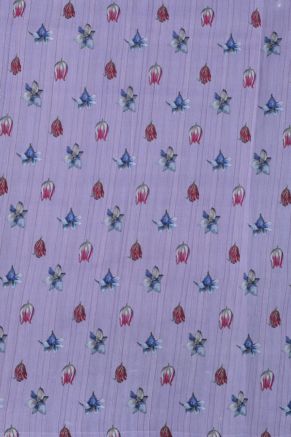 Organza Silk Saree In Multicolor With Stripes Design