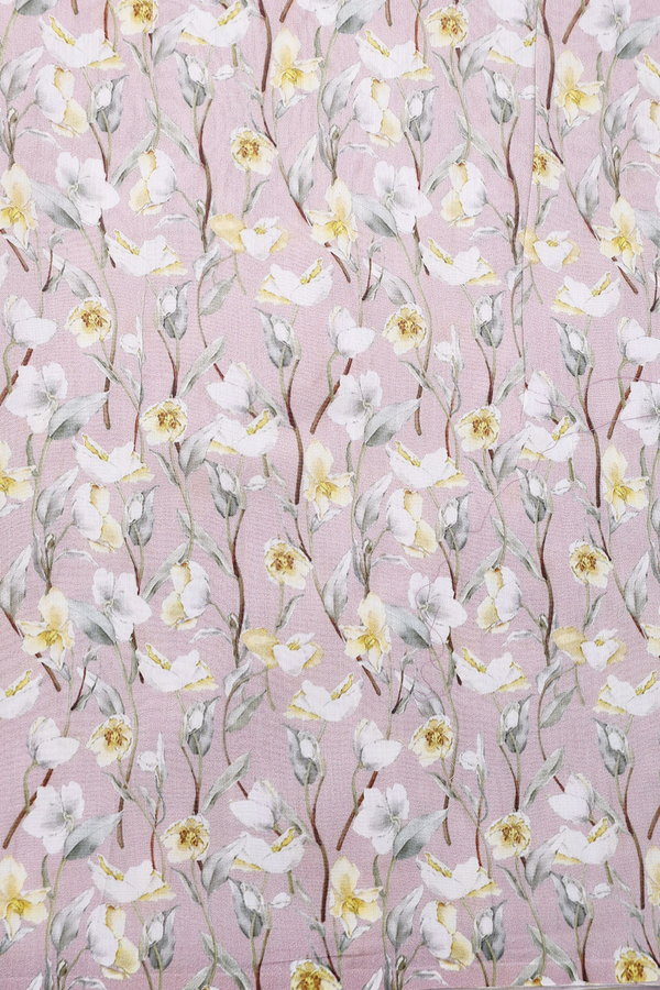 Organza Silk Saree In Rose Brown With Embroidered Design