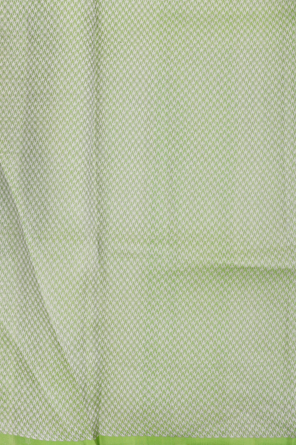 Organza Silk Saree In Shades Of Green With Stripes Design