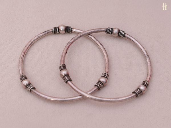 Oxidized Pure Silver Bangles