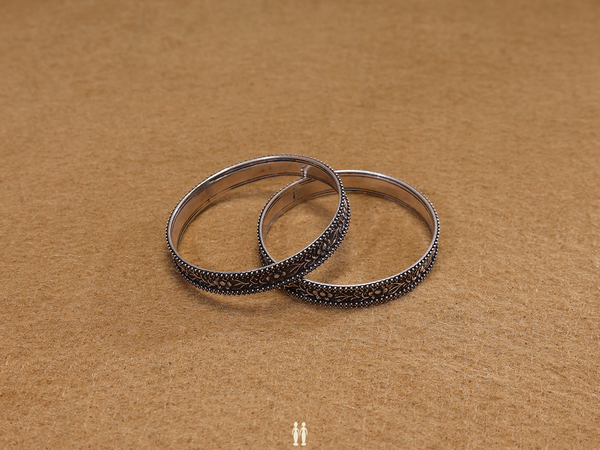 Oxidized Pure Silver Bangles