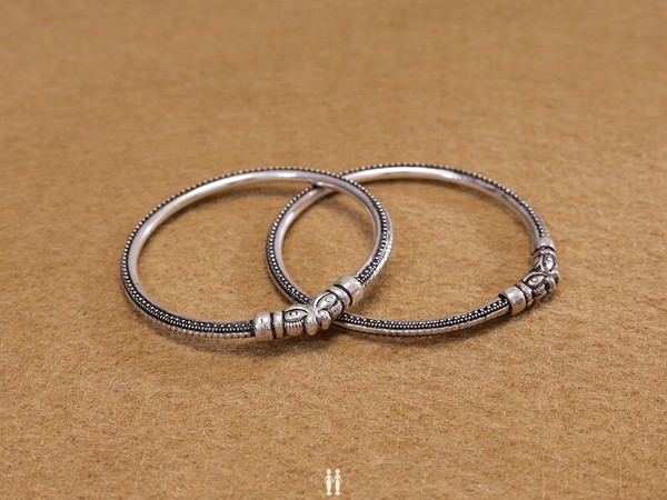 Oxidized Pure Silver Bangles