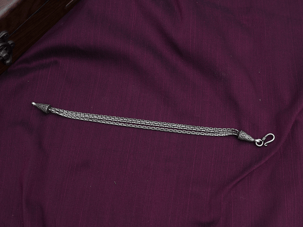 Light Weight Oxidized Pure Silver Bracelet