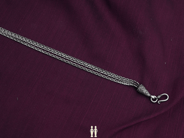 Light Weight Oxidized Pure Silver Bracelet