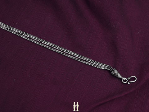 Light Weight Oxidized Pure Silver Bracelet