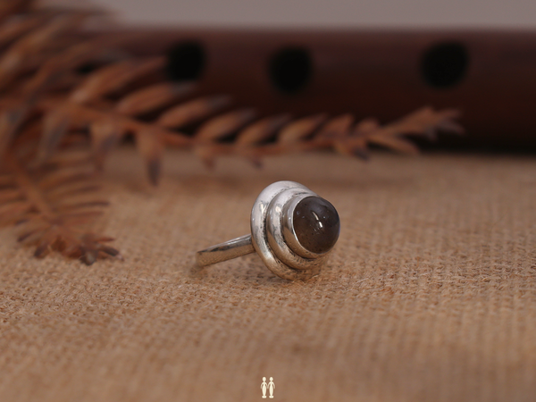Blue Onix Pure Silver Ring